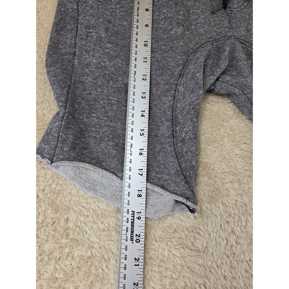 Aeropostale Mens XS Grey Marl Raw Hem Sweat Shorts Black Waistband 6174 - Picture 6 of 15
